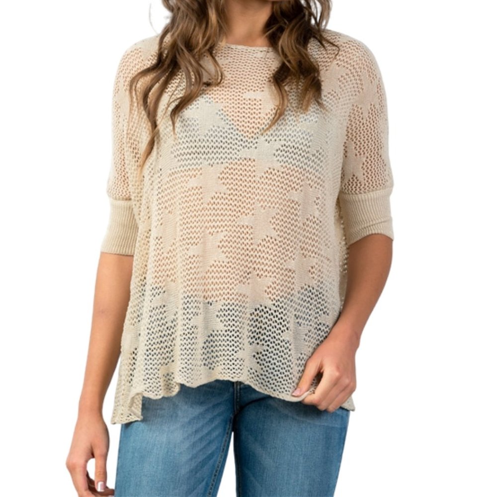 NWT Crochet Star Top